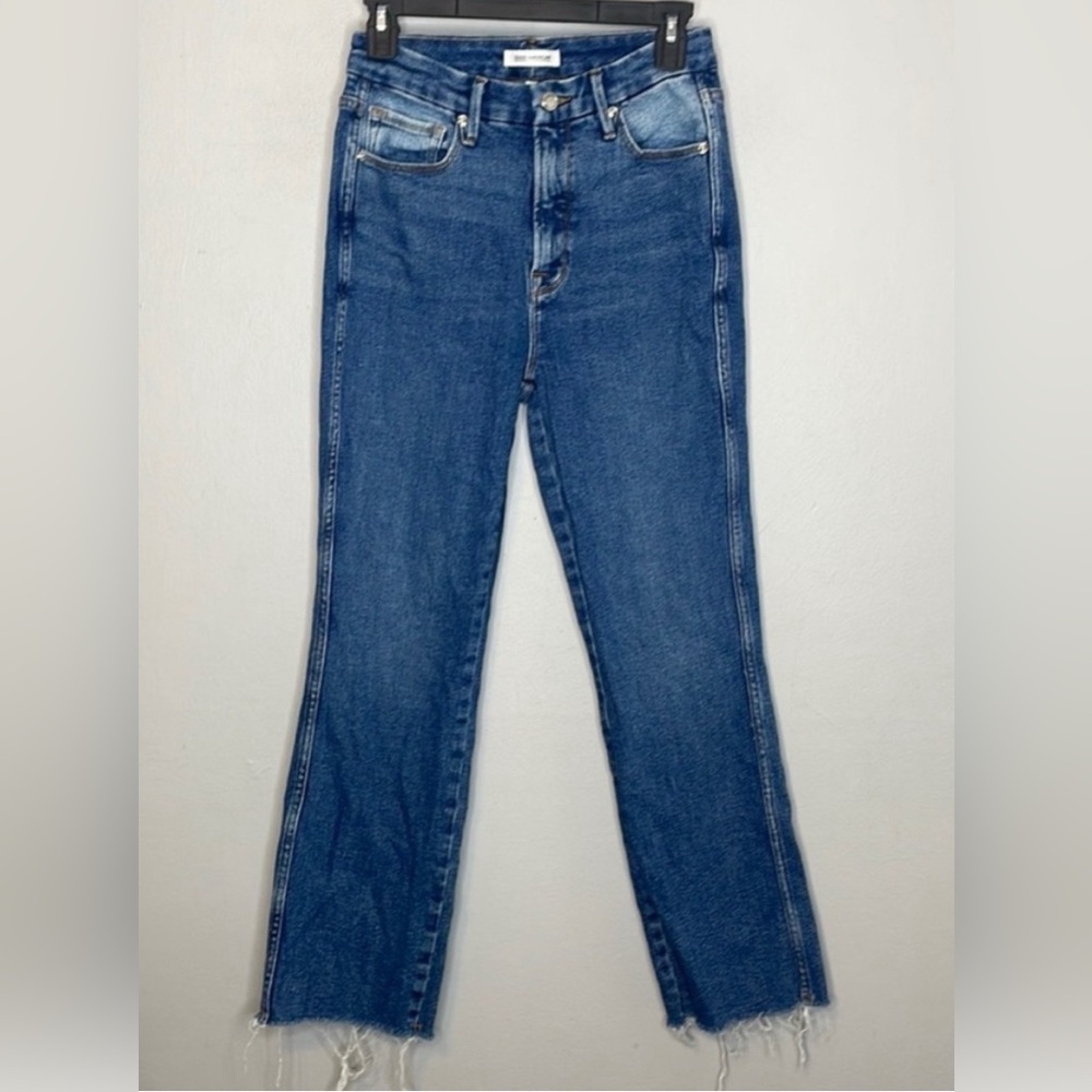 Good American Good Curve Raw Hem Jeans - size 27